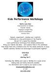 Kids Performance Workshop Luna Azul Theater Todos&nbsp;Santos