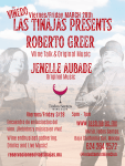 Wine Talk and Singing to sunset over the Vineyard, Baja Wine, Robbie Greer, Jenelle Aubade, Las Tinajas Todos Santos March 28th 5pm –&nbsp;7pm
